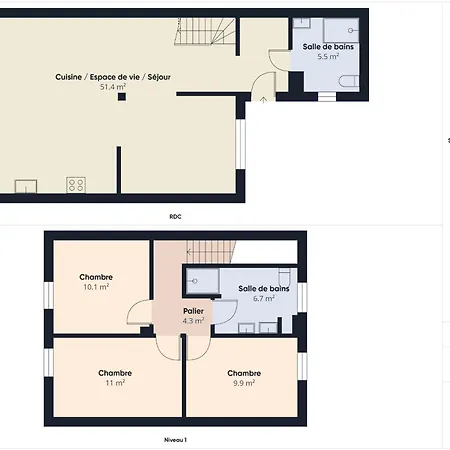Hébergement de vacances 350m De La Mer-maison Pour 4 Adultes-4enfants Saint-Vincent-sur-Jard